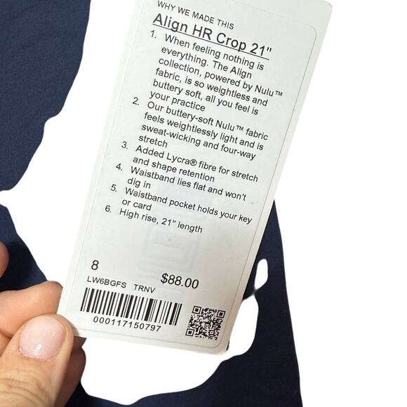 NWT Lululemon Align HR Crop 21” NWT Sz. 8 - Picture 4 of 5